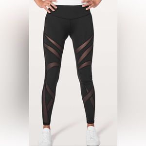 Lululemon Wunder Under Hi-Rise Tight *Mesh 28" in Black. Women’s size 8